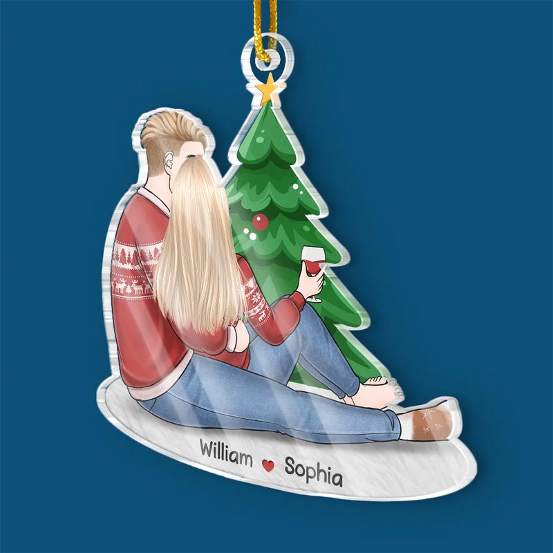 You Make My Christmas Joyous With Your Love - Couple Personalized Custom Ornament - Acrylic Custom Shaped - Christmas Gift For Husband Wife, Anniversary