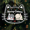 The Cutest Santa Paws - Cat Personalized Custom Ornament - Acrylic Custom Shaped - Christmas Gift For Pet Owners, Pet Lovers