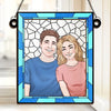 Cette décoration reflète l'amour et les rires que nous partageons - Attrape-soleil personnalisé pour fenêtre - Cadeau de Noël pour mari et femme, anniversaire