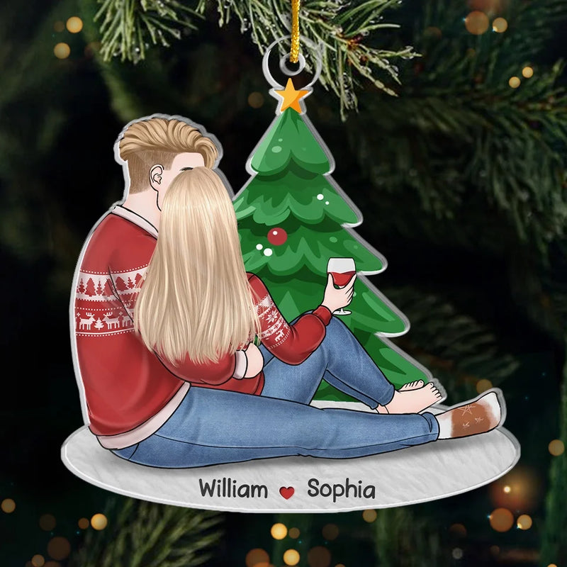 You Make My Christmas Joyous With Your Love - Couple Personalized Custom Ornament - Acrylic Custom Shaped - Christmas Gift For Husband Wife, Anniversary