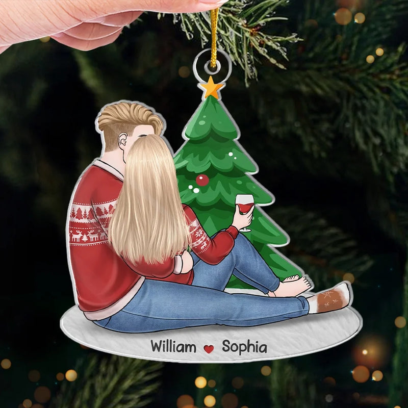 You Make My Christmas Joyous With Your Love - Couple Personalized Custom Ornament - Acrylic Custom Shaped - Christmas Gift For Husband Wife, Anniversary