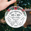 It's Beginning To Look A Lot Like Our First Christmas - Couple Personalized Custom 3D Inflated Effect Printed Ornament - Ceramic Round Shaped - Christmas Gift For Husband Wife, Anniversary, First Christmas