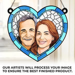 Custom Photo Couple Gifts - Personalized Suncatcher Ornament