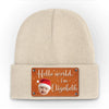 Custom Photo Hello World I'm Baby - Family Personalized Custom Baby Beanie Hat - Christmas Gift For Baby Kids, Newborn Baby