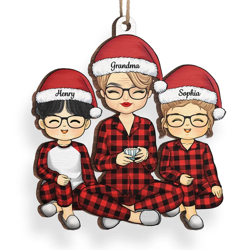 Love And Laughter Fill Our Home This Christmas - Family Personalized Custom Ornament - Wood Custom Shaped - Christmas Gift For Grandma