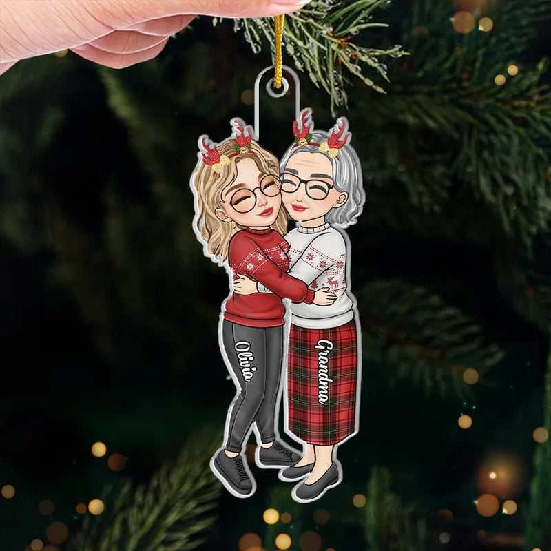 To Me, You Are The World - Family Personalized Custom Ornament - Acrylic Custom Shaped - Christmas Gift For Son, Daughter, Mom
