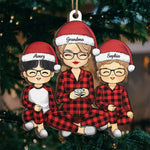 Custom Name Grandma and Grandchild Christmas Gifts - Personalized Ornament