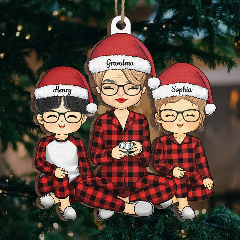 Love And Laughter Fill Our Home This Christmas - Family Personalized Custom Ornament - Wood Custom Shaped - Christmas Gift For Grandma