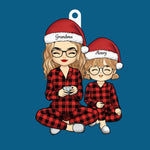 Custom Name Grandma and Grandchild Christmas Gifts - Personalized Ornament