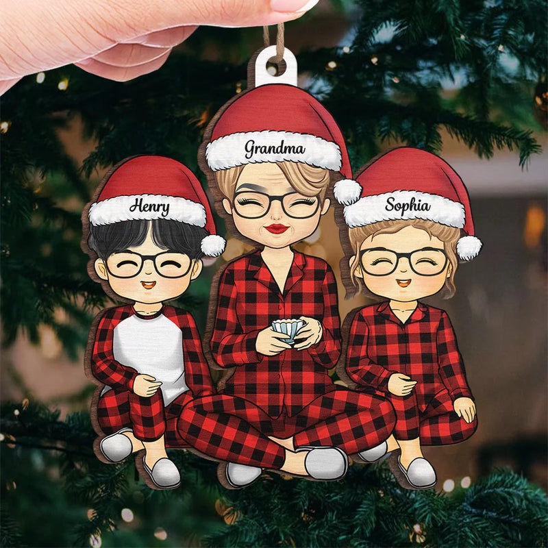 Love And Laughter Fill Our Home This Christmas - Family Personalized Custom Ornament - Wood Custom Shaped - Christmas Gift For Grandma