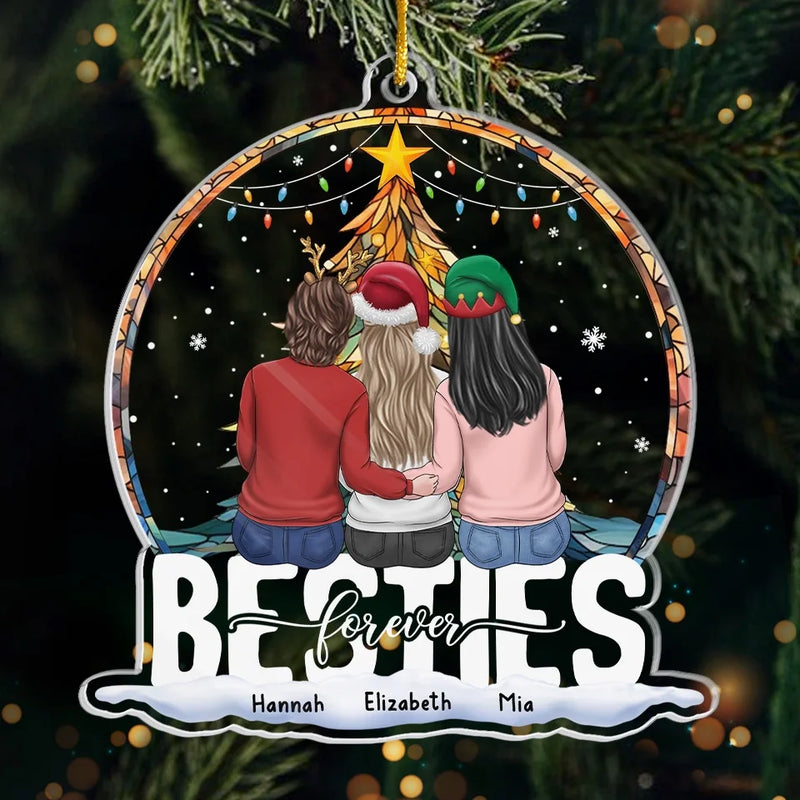 True Friendship Is A Precious Gift - Bestie Personalized Custom Ornament - Acrylic Custom Shaped - Christmas Gift For Best Friends, BFF, Sisters