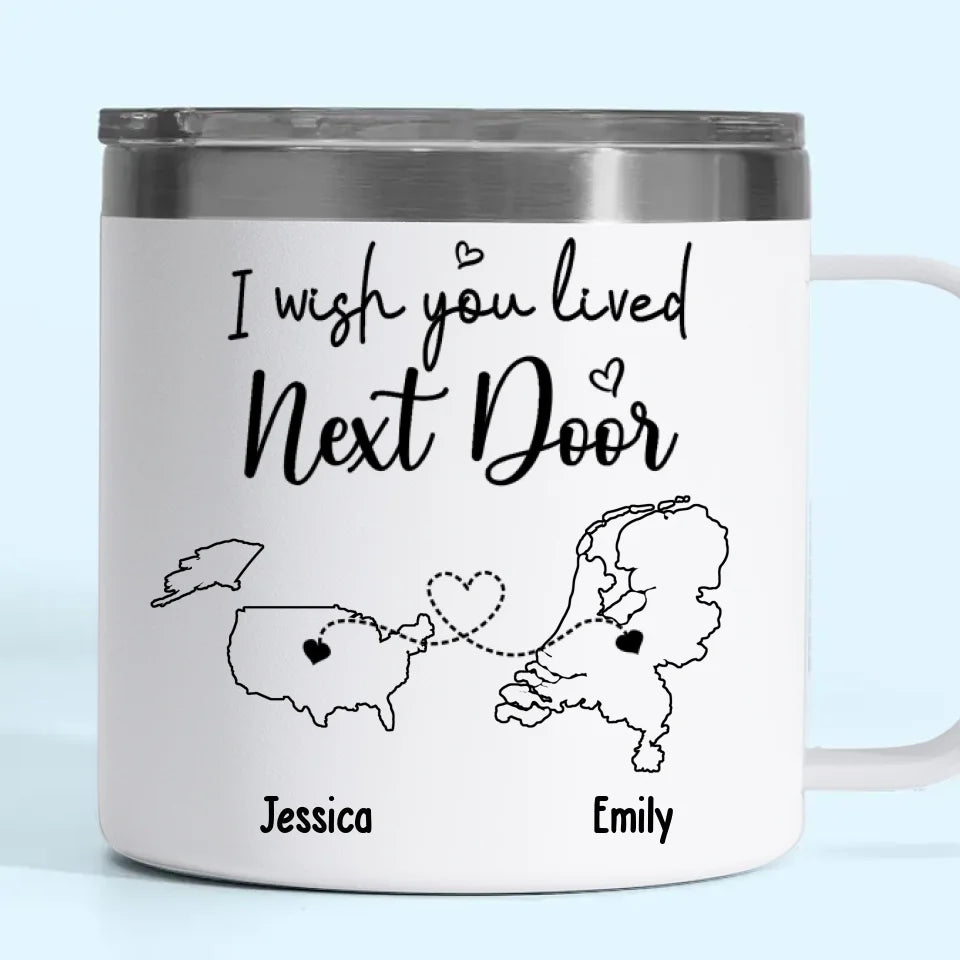 Good Friends And Good Drinks Make Life Better - Bestie Personalized Custom 14oz Stainless Steel Tumbler With Handle - Gift For Best Friends, BFF, Sisters