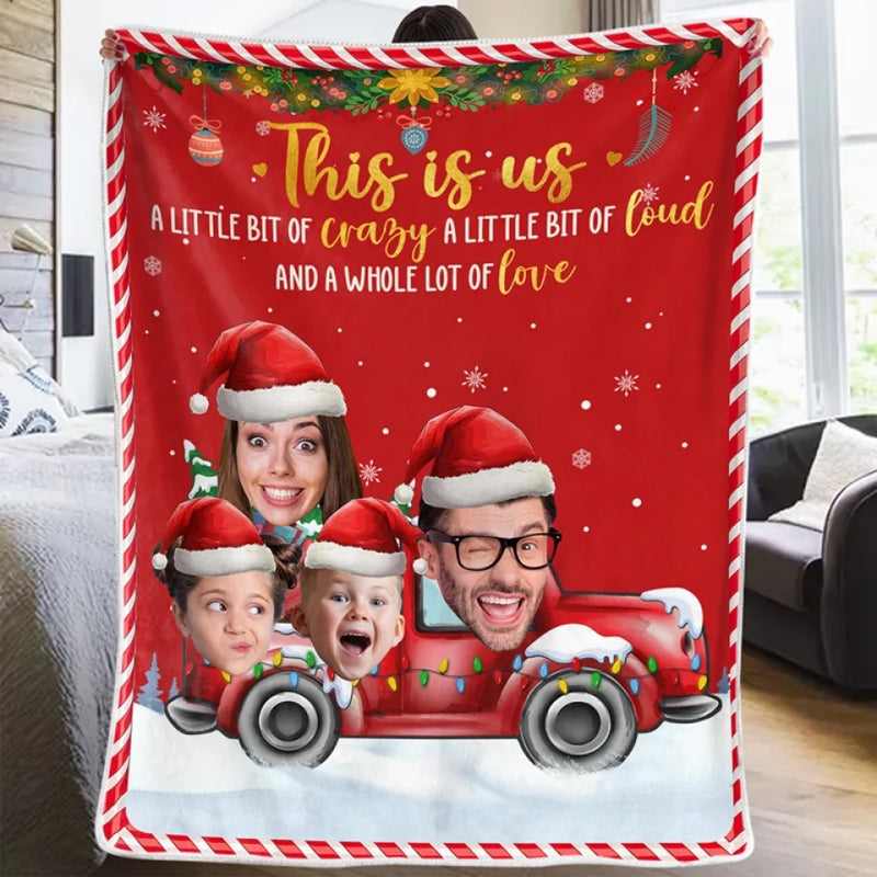 Custom Photo Family Makes Christmas Truly Special - Family Personalized Custom Blanket - Christmas Gift For Family Members