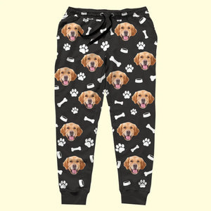 Photo personnalisée Fourrure et Joie toute la saison - Pantalon de survêtement unisexe personnalisé pour chien et chat - Cadeau de Noël pour propriétaires et amoureux des animaux