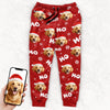 Des amis à fourrure personnalisés pour un Noël lumineux ! Pantalons de survêtement unisexes personnalisés pour chiens et chats ! Cadeau de Noël pour propriétaires et amoureux des animaux.