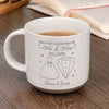 Here’s To Cozy Mornings And Warm Moments - Couple Personalized Custom Pottery Mug - Christmas Gift For Husband Wife, Anniversary, First Christmas