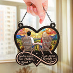 Together, We Create A Beautiful Journey - Couple Personalized Window Hanging Suncatcher Ornament - Christmas Gift For Husband Wife, Anniversary