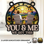 You Complete Me In Every Way - Couple Personalized Window Hanging Suncatcher Ornament - Christmas Gift For Husband Wife, Anniversary