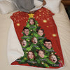 Custom Photo Welcome To The Jingle Party Hop - Family Personalized Custom Blanket - Christmas Gift For Family Members