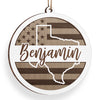 No Distance Can Break The Ties Of Family - Family Personalized Custom Ornament - Wood Custom Shaped - Christmas Gift For Family Members
