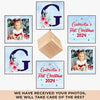 Custom Photo Your First Christmas Is The First Chapter In Our New Family Story - Family Personalized Custom Wooden Cube Ornament - Christmas Gift For Baby Kids, Newborn Baby