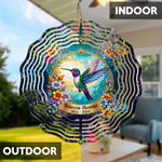 In Loving Memory, Your Light Shines On - Memorial Personalized Custom Wind Spinner - Sympathy Gift For Family Members
