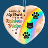 I Crossed The Rainbow Bridge Knowing I Was Loved - Memorial Personalized Custom Ornament - Ceramic Heart Shaped - Sympathy Gift, Christmas Gift For Pet Owners, Pet Lovers