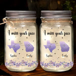 Distance Means Little When Someone Means So Much - Bestie Personalized Custom Mason Jar Light - Gift For Best Friends, BFF, Sisters