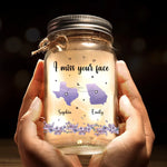 Distance Means Little When Someone Means So Much - Bestie Personalized Custom Mason Jar Light - Gift For Best Friends, BFF, Sisters