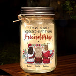 Let Friends Warm Your Heart This Christmas - Bestie Personalized Custom Mason Jar Light - Christmas Gift For Best Friends, BFF, Sisters