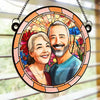 Custom Photo I Fall For You More Every Day - Couple Personalized Window Hanging Suncatcher Ornament - Gift For Husband Wife, Anniversary