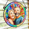 Custom Photo Two Souls, One Heart - Couple Personalized Window Hanging Suncatcher Ornament - Gift For Husband Wife, Anniversary