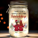 Let Friends Warm Your Heart This Christmas - Bestie Personalized Custom Mason Jar Light - Christmas Gift For Best Friends, BFF, Sisters