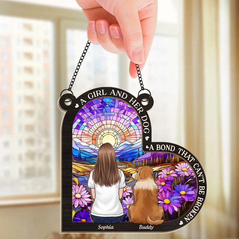 Some Angels Choose Fur Instead Of Wings - Memorial Personalized Window Hanging Suncatcher Ornament - Sympathy Gift For Pet Owners, Pet Lovers