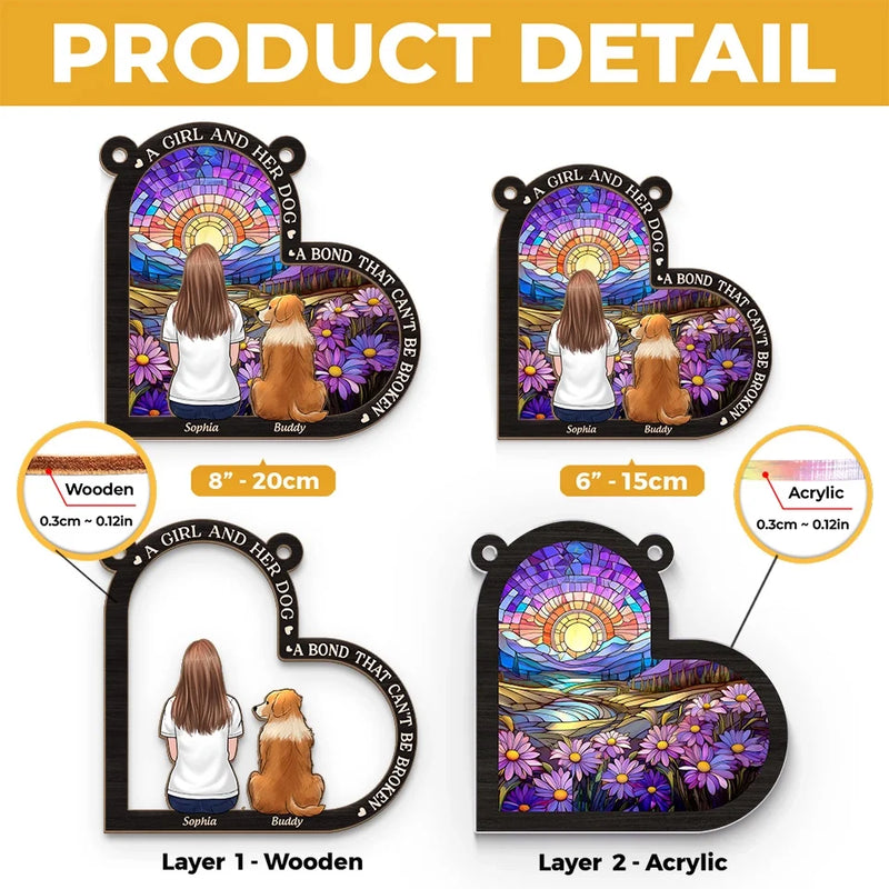 Some Angels Choose Fur Instead Of Wings - Memorial Personalized Window Hanging Suncatcher Ornament - Sympathy Gift For Pet Owners, Pet Lovers