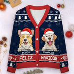 Furry Love Makes Christmas Complete - Dog & Cat Personalized Custom Ugly Christmas Cardigan - Christmas Gift For Pet Owners, Pet Lovers
