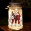 There's No Greater Joy Than Being In The Presence Of Friends - Bestie Personalized Custom Mason Jar Light - Christmas Gift For Best Friends, BFF, Sisters
