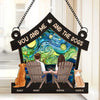 It's The Most Wonderful Time Of The Year - Couple Personalized Window Hanging Suncatcher Ornament - Christmas Gift For Husband Wife, Anniversary, Pet Owners, Pet Lovers