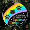 I Dream Of The Day We Can Meet At The Rainbow Bridge - Memorial Personalized Custom Ornament - Acrylic Custom Shaped - Sympathy Gift, Christmas Gift For Pet Owners, Pet Lovers