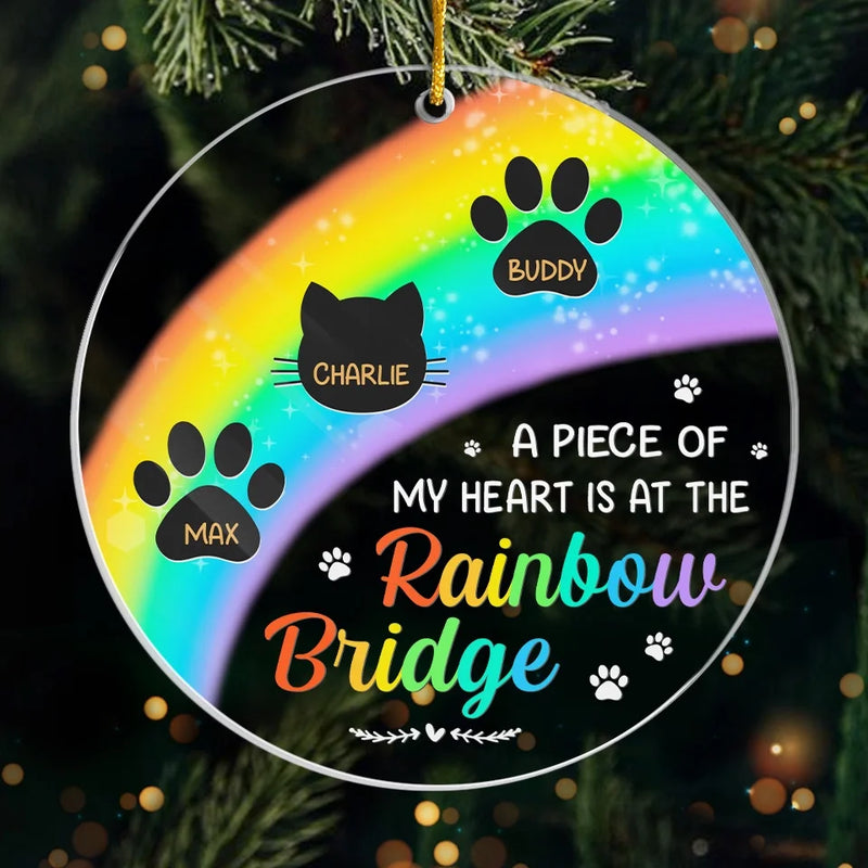 I Dream Of The Day We Can Meet At The Rainbow Bridge - Memorial Personalized Custom Ornament - Acrylic Custom Shaped - Sympathy Gift, Christmas Gift For Pet Owners, Pet Lovers