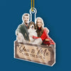 Custom Photo We Wish You A Waggy Christmas  - Couple Personalized Custom Ornament - Acrylic Custom Shaped - Christmas Gift For Husband Wife, Anniversary, Pet Owners, Pet Lovers