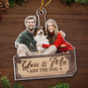 Custom Photo We Wish You A Waggy Christmas  - Couple Personalized Custom Ornament - Acrylic Custom Shaped - Christmas Gift For Husband Wife, Anniversary, Pet Owners, Pet Lovers