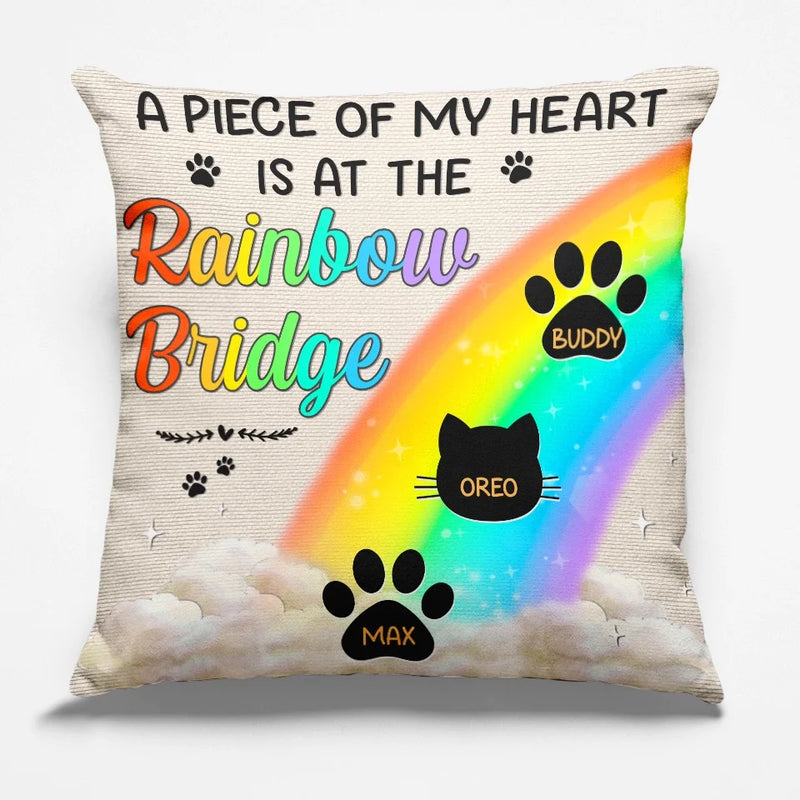 I Crossed The Rainbow Bridge Knowing I Was Loved - Memorial Personalized Custom Pillow - Christmas Gift, Sympathy Gift For Pet Owners, Pet Lovers