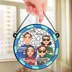 Together, We Celebrate The Magic Of The Season - Family Personalized Window Hanging Suncatcher Ornament - Christmas Gift For Family Members
