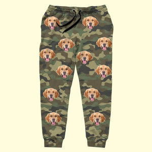 Chanson personnalisée avec photo « Jingle All The Way With My Furry Friend » - Pantalon de survêtement unisexe personnalisé pour chien et chat - Cadeau de Noël pour propriétaires et amoureux des animaux