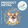 Custom Photo Happiness Is A Warm Puppy Or A Purring Kitty - Dog & Cat Personalized Custom Circle Glass Ornament - Christmas Gift For Pet Owners, Pet Lovers