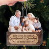 Custom Photo The Love Between Grandparents And Grandkids Is Forever - Family Personalized Custom Ornament - Acrylic Custom Shaped - Christmas Gift For Grandma, Grandpa