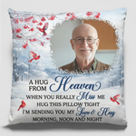 Custom Photo An Embrace From The Skies - Memorial Personalized Custom Pillow - Sympathy Gift, Christmas Gift For Family