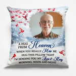 Custom Photo An Embrace From The Skies - Memorial Personalized Custom Pillow - Sympathy Gift, Christmas Gift For Family