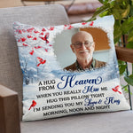 Custom Photo An Embrace From The Skies - Memorial Personalized Custom Pillow - Sympathy Gift, Christmas Gift For Family
